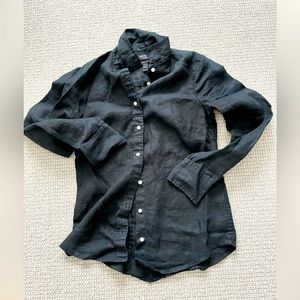 Jcrew Black Linen Shirt